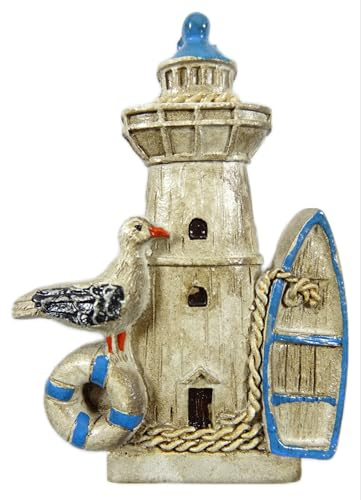 Souvenir Magnet Maritim Leuchtturm Möwe Boot 7,5 x 5 x 1,5 cm Kühlschrankmagnet Deko GCG 533510 B