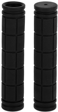 TUCKBOLD Bike Handlebar Grips Covers 120mm Long Lightweight Black | Bicycle End Grips Protector, 1 Pair