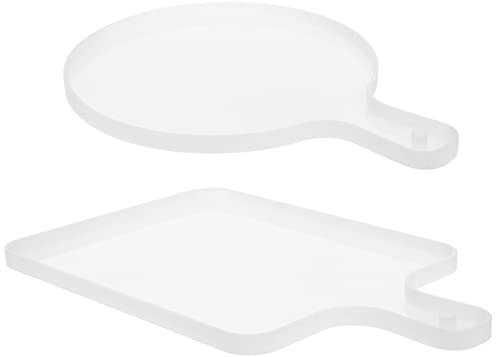 BEBEMOKO 2pièces Moule Silicone pour Plateau Décoratif Lot de Modèles pour Époxy Et Créations Flexible Et Réutilisable
