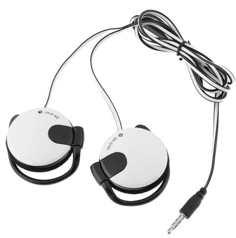 Auriculares de clip – Auriculares con cable | Auriculares con cable jack de 3,5 mm | Auriculares deportivos para juegos sobre la oreja | Accesorios de teléfono móvil para correr, entrenar, trotar,
