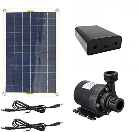 VDLLQYN, Solar Submersible Water Fountain Pump Kit, 50W 800L/H DC 12V Low Noise Brushless Pump，Outdoor Waterfall Fountain Garden Pool Pond Bird Bath Lawn Decor ，Solar Panel