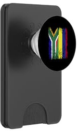 South Africa Mauritius Half Flag South African Mauritian PopSockets PopWallet for MagSafe