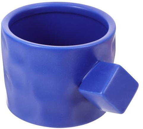 Mikinona Tazza D'acqua Decorativa Gigante Volume Isolare Maculato Tazza Di Caffè Tazzine Da Cappuccino Isolato Caldo Di Grandi Dimensioni Porcellana Moderno Smalto Gres Tazze Ceramica Blue