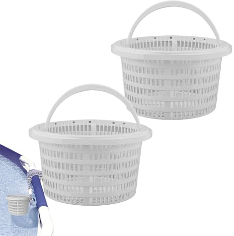 Cesta Para Skimmer De Piscina Con Asa, 2 Piezas Skimmer Cesta Filtro Piscina, Cestas Coladora Piezas De Recambio Para Haywards, Parapiscina Enterrada Y Elevadas Eliminando Hojas, Hierba, Pelos, Espuma