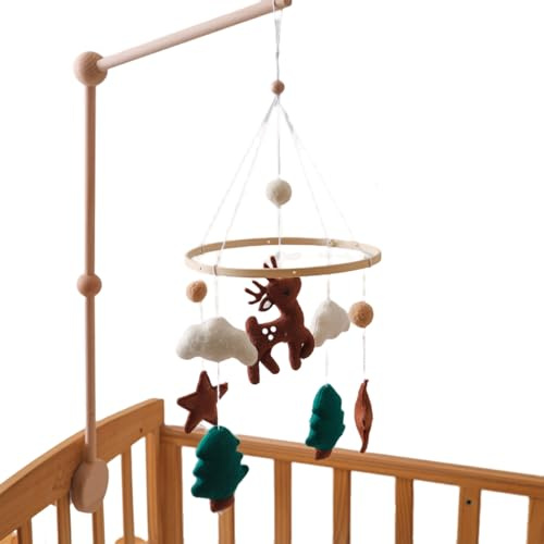 Mable für Coot – Calminanti Zubehör | Craillon für Wiege mit Wolken und Cerbiettino-Bäumen | beruhigendes Zubehör für Kinderwagen, Kinderzimmerdekoration