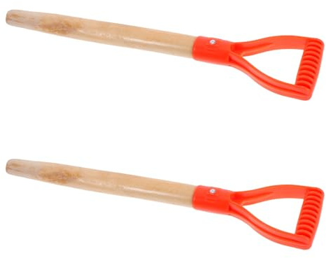 KONTONTY Lot De 2 Poignées De Rechange pour Pelles Longues À Manche en D Poignées De Rechange pour Pelles en Bois pour Fourches