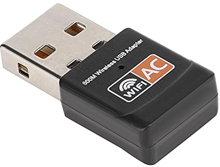 Fauitay Tarjeta de Red USB Inalámbrica de Doble Banda, Adaptador WiFi 802.11AC 600Mbps con Antena PCB para PC de Escritorio Portátil, Detección Automática Seguridad WPA WPA2
