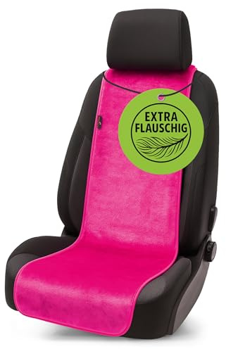 Walser Auto Sitzauflage Teddy, angenehm weicher Sitzschoner aus Kunstfell, 1 Stück PKW Sitzauflage, Sitzbezug Auto Vordersitz, Schonbezug Autositz, Autositzauflage Vordersitz PKW/LKW pink