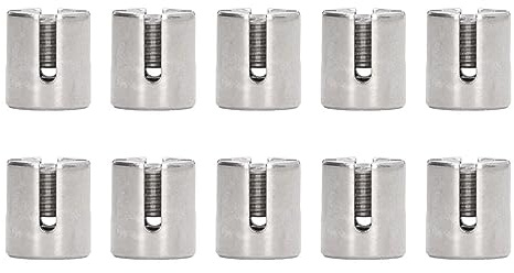10 Pieces Cross Wire Rope Clip for 3 mm and Below Cable, 316 Stainless Steel Cross Clamp with M10 Thread, Wire Rope Fastener for 90 Degree Cable Railing Applications