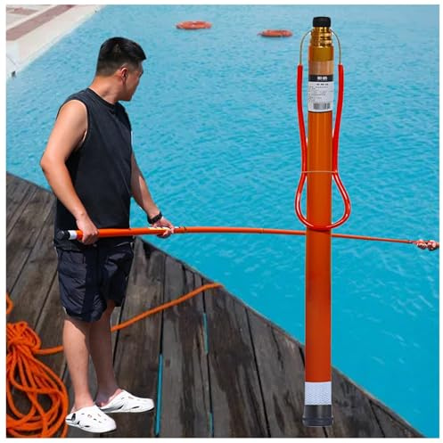 Asta telescopica di salvataggio dell'acqua con gancio, 9,8 m, 6,4 m, 5,5 m, 4,3 m, asta salvavita per barca, ganci di sicurezza di emergenza, attrezzatura salvagente