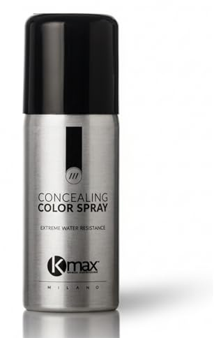 Kmax Concealing Color Spray capelli castano chiaro, Spray ricrescita capelli Bianchi, per diradamento uomo donna, Ritocco colore capelli facile da applicare e reresistente all’acqua - 100 ml