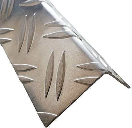 Aluminium Riffelblech Winkelprofil 2 Meter Alu Winkel Kantenschutz (80 x 80 mm)