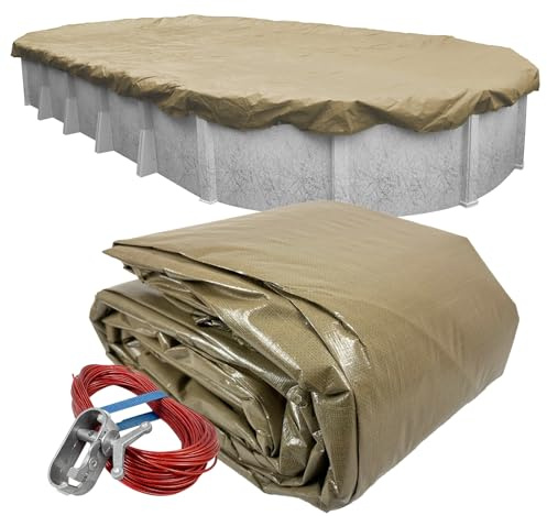 Robelle 571527-4-ROB Winter Oval Above-Ground Pool Cover, 15 x 27-ft, 07 - Defender