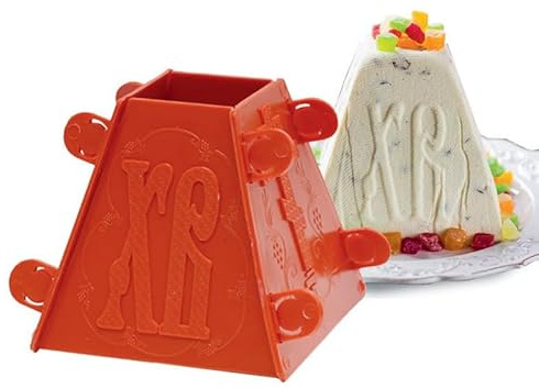 Stampo per dolce pasquale di ricotta (altezza 10 cm) per 0,3-0,5 kg Pasotshniza in plastica