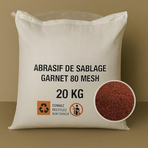 Sac 20 kg GARNET Mesh 80A+ Sable pour Sablage Abrasif Aerogommage