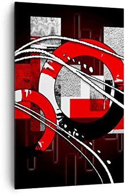 ARTTOR Quadri Moderni su Tela 80x120 cm Verticale Astratto - 0587 | Grafica Composizione Geometrico Quadro Decorativo Soggiorno Camera da Letto Decorazione da Parete Arte da Parete ARTTOR