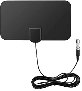 Fasizi Mini antenne TV numérique d'intérieur avec amplificateur de signal de portée de 80 km compatible F-TV HDTV 4K