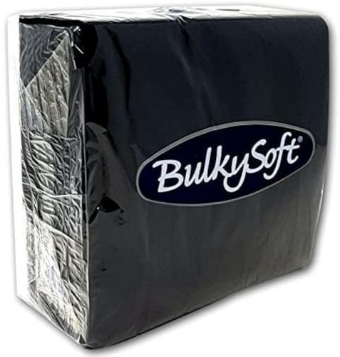 Paper Serviettes Soft Napkins 33x33cm 2PLY BulkySoft Solid Colours Choose Colours (Black, 100)