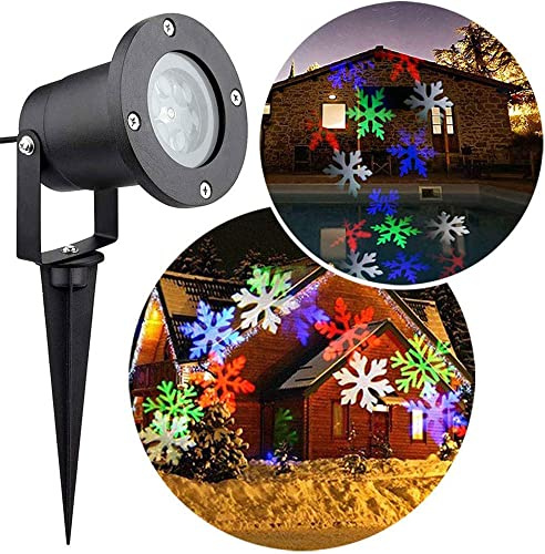 TEDD Proyector de Copo de Nieve Navidad LED IP65 Impermeable Proyector Para Exterior Jardin Interior Casa Decoración Cumpleaños Fiesta Boda