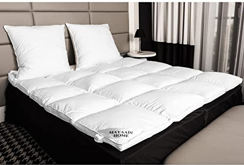MA73 Matratzenauflage Matratzen Topper Auflage 180x200cm 5300 Gramm 30% Federn 70% Daunen Decke 100% Natur