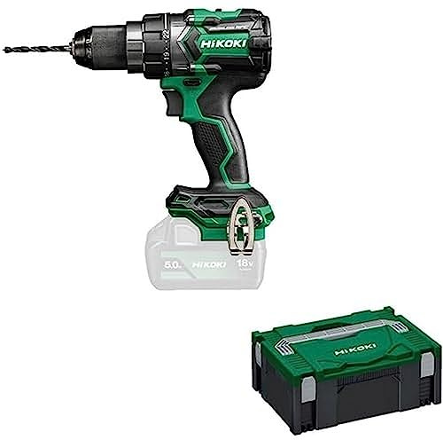 HiKOKI sladdlös borrskruvmejsel DS18DC (18 V, Li-Ion, tomgångsvarvtal 0–2 000 varv/min, max. Fast moment 140 Nm, borstlös, Reactive Force Control, i transportfodral, utan batteri och laddare)