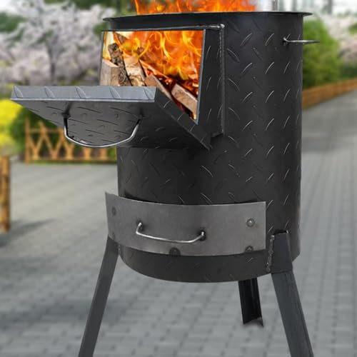 GUAWJRZDP Poêle à Bois Camping, Poêle Combustion Bois, Support Amovible ， for 2 à 3 Personnes, Poêle à Bois for la Cuisine, Le Camping, la pêche (Color : 43cm/16.9IN)