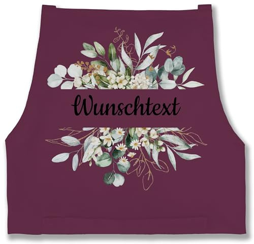 Geschenk mit Namen personalisiert by Shirtracer - Schürze - Aufdruck selbst gestalten - Wunschtext Text I eigener Text