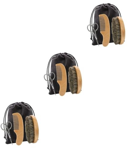 FRCOLOR 3sätze Bartpflegewerkzeug Männer Teiliges Mit Bartschneider Schere Kamm Und Bürste Hochwertige Pflege Für Bart Und Schnurrbart Langlebige Materialien Und Komfortable Anwendung