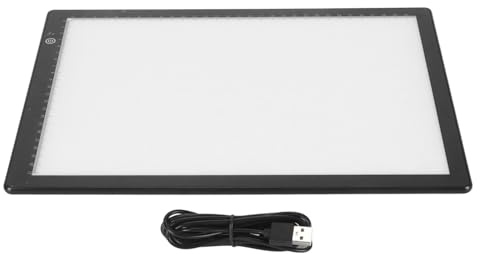 Visor de diapositivas Lightbox para escaneo negativo de diapositivas y películas, escáner óptico ultra delgado A4 con 3 niveles de brillo, alimentado por USB, color negro