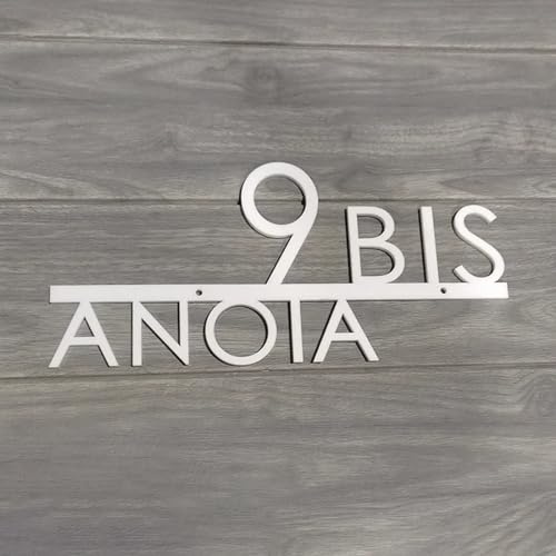 MXN Plaque d'adresse résidentielle moderne personnalisée en acrylique pour boîte aux lettres extérieure, numéro de maison, numéro de maison, nom de rue, adresse, cadeau de pendaison de crémaillère
