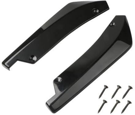 Frontspoiler Universal Auto Vorne Hinten Stoßstange Streifen Lip Spoiler Diffusor Splitter Schutz Carbon Fiber Winglets Seite Rock Verlängerung Frontstoßstange Lippe Spoiler(A Black)
