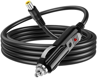 PNGKNYOCN 12V Auto Zigarettenanzünder Kabel zu DC 8mm,16AWG DC7909 Stecker zu Zigarettenanzünder Stromkabel mit 15A Sicherung für Auto LKWs RVs Solar Generator（3M/9.8FT）