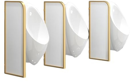 Urinal-Sichtschutz For Erwachsene, 47,24 X 15,74 Zoll Urinal-Sichtschutzwand, Hocktoiletten-Schirmwand Aus Gehärtetem Glas, For Öffentliche Plätze/Hotels/Geschäfte(Gold,47.24 x 15.74in-2pcs)
