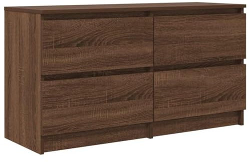 vidaXL Mobile TV Rovere Marrone 100x35x54 cm in Legno Multistrato, Mobile TV, credenza TV, Armadio ad Alta fedeltà, banco TV, Mobile Porta TV