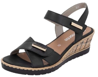 Remonte R6266 sommarsandaler, Svart, 41 EU