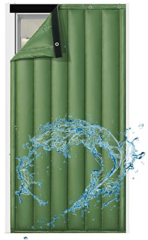 Rideau de porte isolant thermique avec isolation phonique pour haute protection contre le froid/la chaleur, résistant aux intempéries et au vent, avec fond lesté, couleur personnalisable