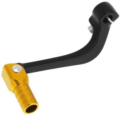 INFINAUTO Folding Motorcycle Gear Shifter Lever for Honda CRF110F 13-18 Aluminum Alloy Pedal Shift Lever Arm Black Lever Gold Tone Head