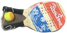 Set da Beach Tennis con Racchetta Decorativa e Pallina, Rosso e Blu