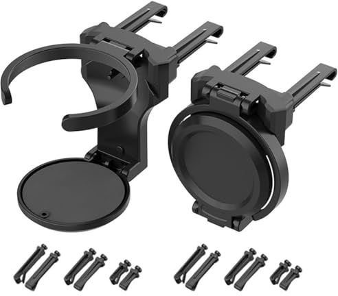 2 Piezas Posavasos Coche, Plegable Car Cup Holder Abertura De Ventilación, Universal Organizador Tazas Gadgets Coche para Tazas De Café,Tazas,Bebidas (Negro)