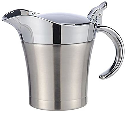Remingtape Saucière en porcelaine et acier inoxydable avec couvercle