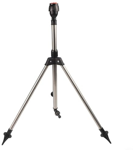 Automatischer rotierender Stativ-Sprinkler, automatischer rotierender Sprinkler mit Stativ, für 360 Grad Bewässerungsdüse für Garten, Hof, große Fläche