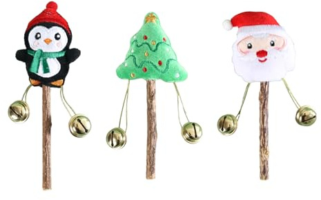 YIZITU Lot de 3 jouets à mâcher naturels en forme de bâton de menthe pour chat
