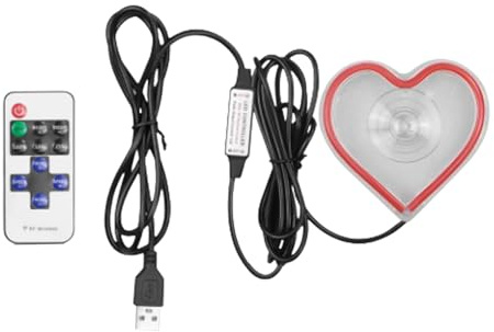 Éclairage d'ambiance pour voiture | Lumière d'Ambiance en Forme de Cœur pour Fenêtre,Éclairage au Néon pour Décoration Intérieure Automobile pour Coffre, Propositions, Soirées, Fenêtre