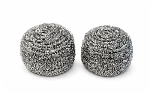 Pamex - Estropajo Acero Grande 60g Arranca Suciedad Nanas - 24 Sets de 2 Unidades (48 Estropajos)