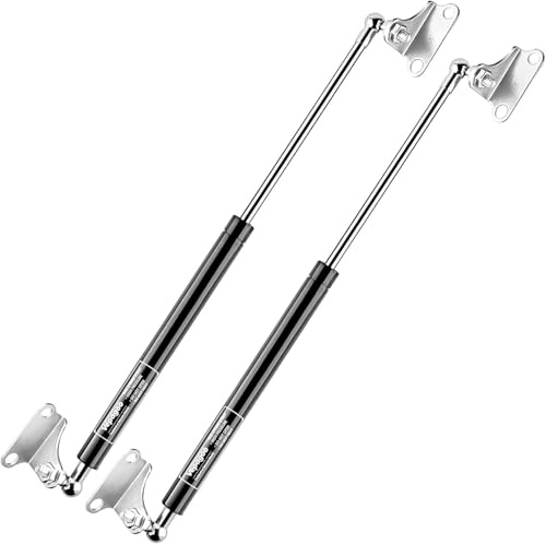 Vepagoo Gasfjädrar, hydrauliska chockabsorberande stötdämpare, för tunga lock, skåpdörrar, husbilssängar, verktygslådor, leksakslådor, 2 st (1 par), 38 cm (15 tum), 80 kg/300 N