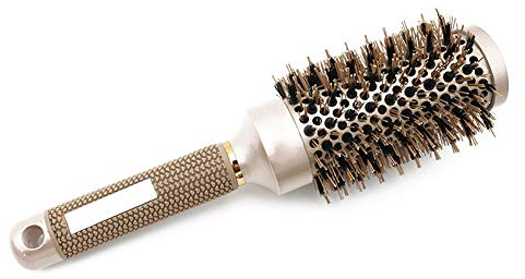 1pc Ronde Salon Brosse à Cheveux Brosse Ronde, Ronde Brosse à Cheveux Brushing Peigne Boar Bristle Brosses Thermique en céramique Anti Statique pour Curling Cheveux Styling