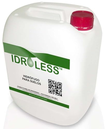 Idroless Hidrófugo Incoloro para Suelos 25L | Reduce la absorción sin alterar el acabado en piedra, granito y hormigón. Preparado para pavimentos de uso intensivo.