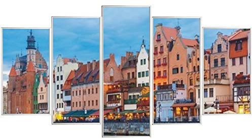 Polyptychon Alurahmen Silber glänzend 132 x 72 cm für Malen nach Zahlen | Fertig montiert, mit Rückwand, ideal für Malen nach Zahlen Bilder z.B. von Schipper, ohne Glas