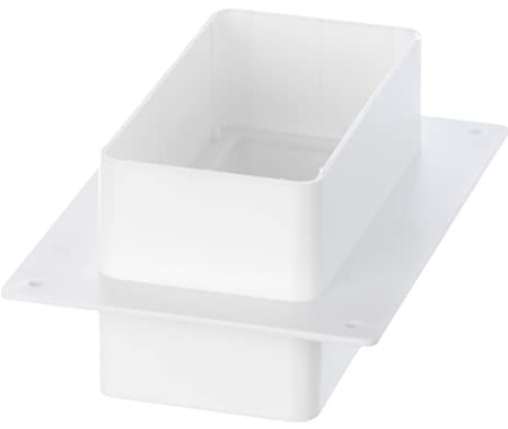 110x55mm Verbinder für Flachkanal Lüftungssysteme - Kunststoff Wandflansch Flansch