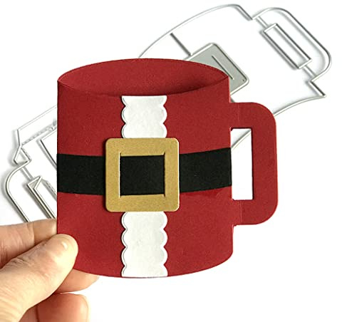 Baiyao Metall-Stanzschablone für Weihnachtsbecher, 3D-Weihnachtsgeschenkkarte, Stanzschablone für DIY, Scrapbooking, Album, Papier, Prägeschablone, DIY Handwerk